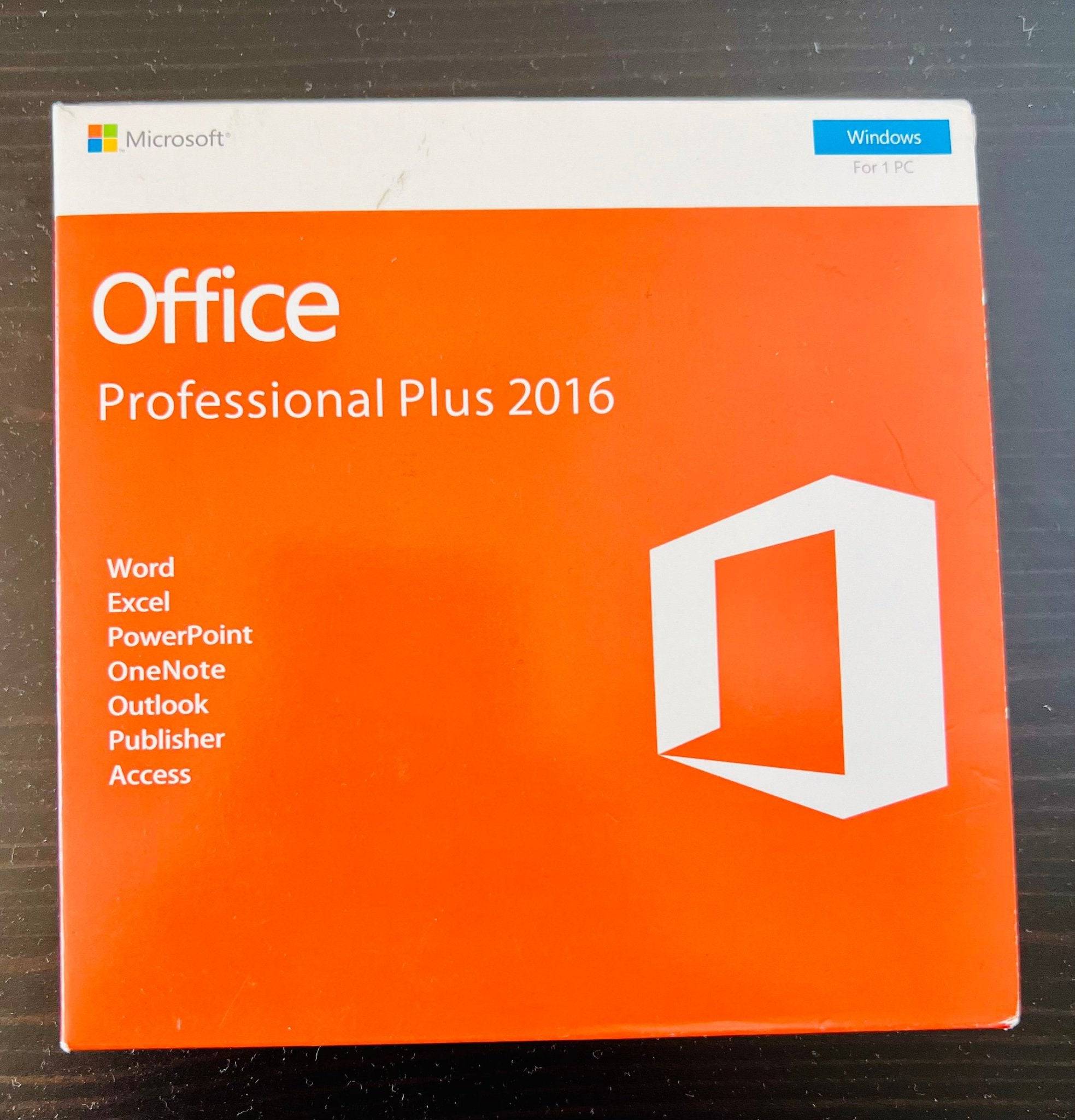 Microsoft Office 2016 Professional Plus Genuine Pre-owned ISO Setup Retail DVD - INFINITE-ITECH