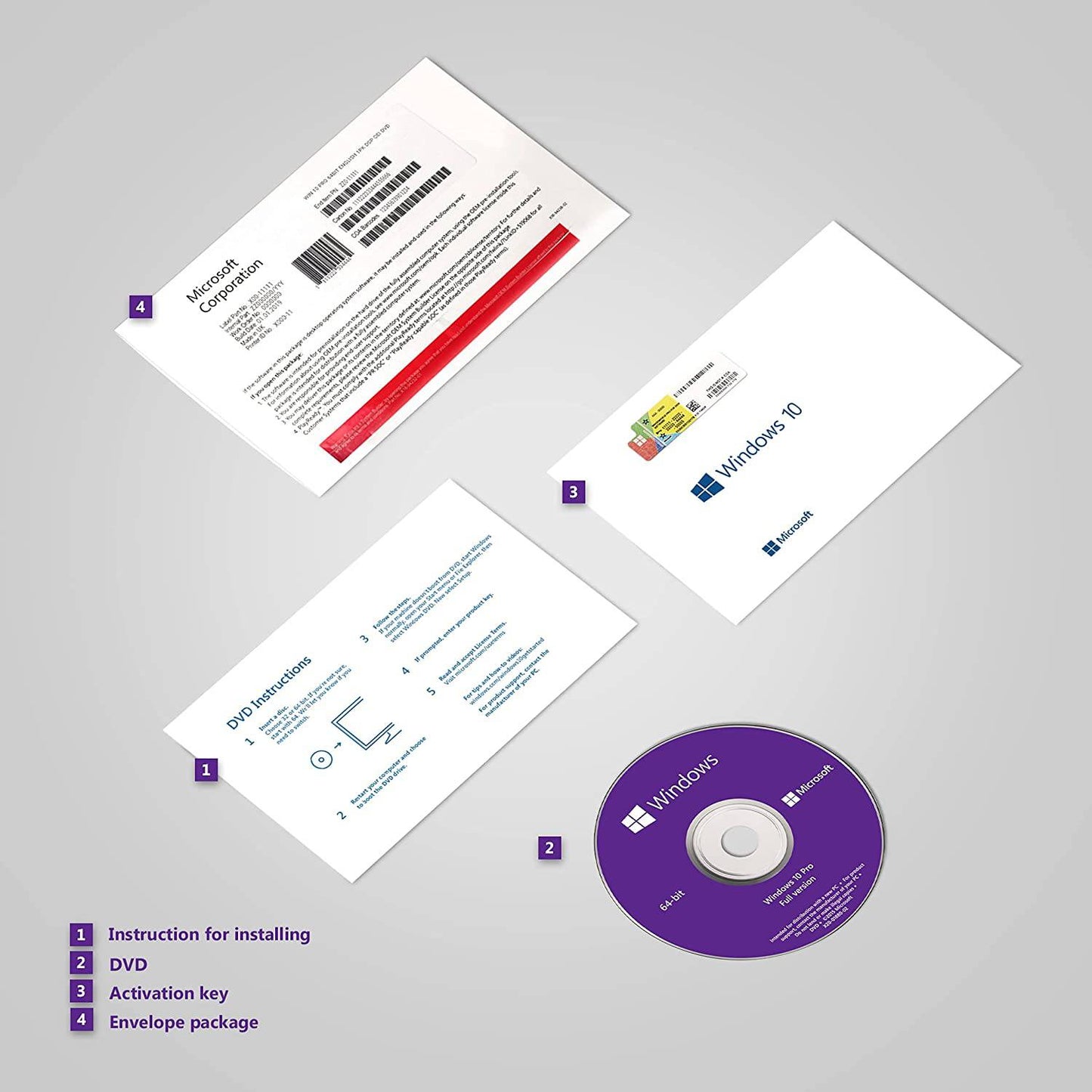 Microsoft Windows 10 Pro 64-Bit English 1PK DSP OEM DVD | License Activation Key for 1 PC | FQC-08929 | Australian Stock - INFINITE-ITECH